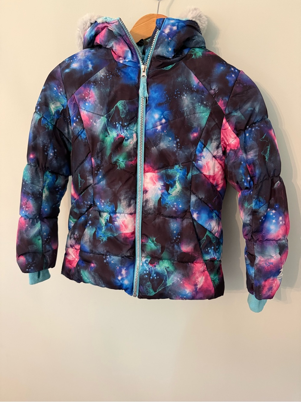 ZeroXposur Girls' Galaxy Print Puffer Jacket - Size 7/8